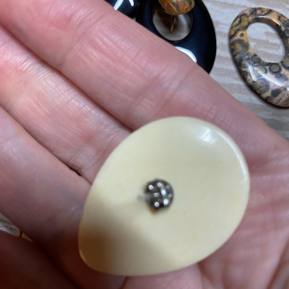 Vintage gemstone interchangeable earring lot - Picture 5 of 5